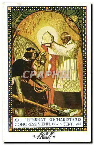 Cartes postales Illustrateur Eucharistischer Kongress Wien 1912 Chevalier Cheval