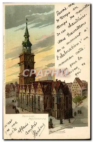 Cartes postales Illustrateur Hannover Aegidienkirche