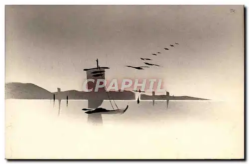 Cartes postales Japon Nippon Bateau