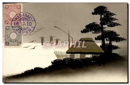 Cartes postales Japon Nippon Maison paysage Nagasaki