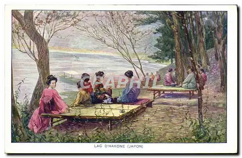 Cartes postales Japon Nippon Lac d'Hakone Femmes