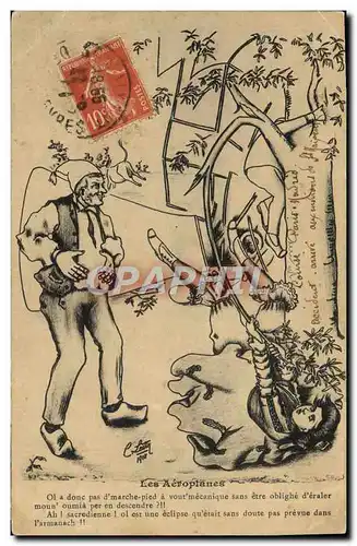Cartes postales Fantaisie Avion Aviation Les aeroplanes