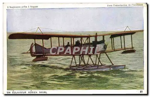 Cartes postales Avion Aviation Un eclaireur aerien naval Hydravion