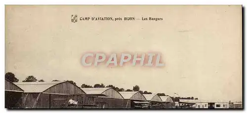 Ansichtskarte AK Avion Aviation Camp d&#39aviation pres Dijon Les hangars