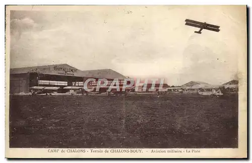 Ansichtskarte AK Avion Aviation Camp de Chalons Terrain de Chalons Bouy Aviation militaire La piste