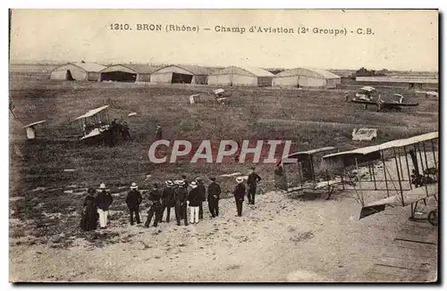 Cartes postales Avion Aviation Bron Champ d&#39aviation