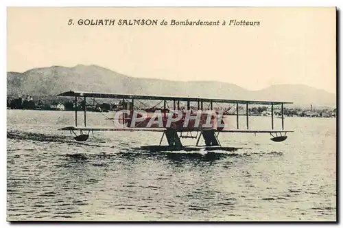 Ansichtskarte AK Avion Aviation Goliath Salmson de bombardement a flotteurs Hydravion