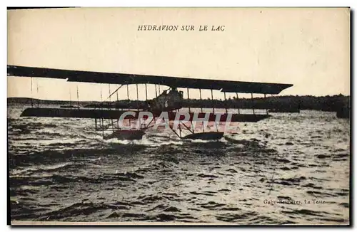 Cartes postales Avion Aviation Hydravion sur le lac