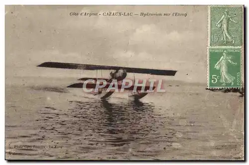 Cartes postales Avion Aviation cazayx Lac Hydravion sur l&#39etang