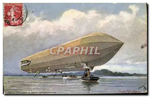 Cartes postales Avion Aviation Dirigeable Zeppelin