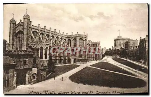 Ansichtskarte AK London Windsor Castle Lower Ward And St Georae&#39s Chanel