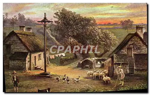 Cartes postales Fantaisie Paysage de France Moutons