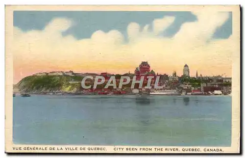 Cartes postales Ve Generale De Ville De Quebec City Seen From The River
