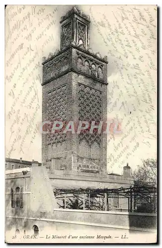 Cartes postales Oran Le Minaret d'une Ancienne Mosquee
