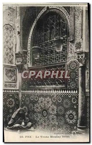 Cartes postales Fez Le Trone Moulay Driss