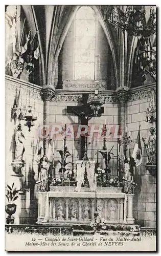 Cartes postales Nevers Chapelle de Saint Gildard Vue Du Maitre Autel Maison mere des soeurs de la Charite