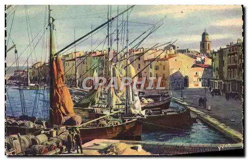 Cartes postales Cote D&#39Azur Saint Tropez Vue Generale du port Bateaux