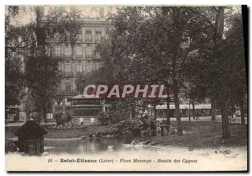 Cartes postales Saint Etienne Place Marengo Bassin des Cygnes