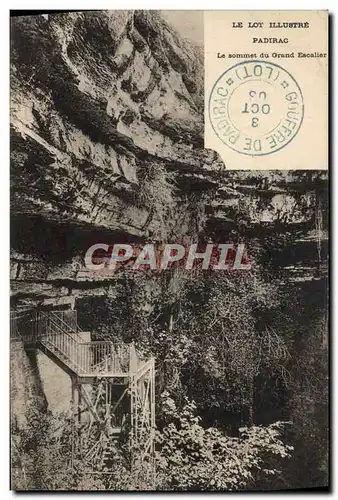 Cartes postales Padirac Le Sommet du Grand Escalier