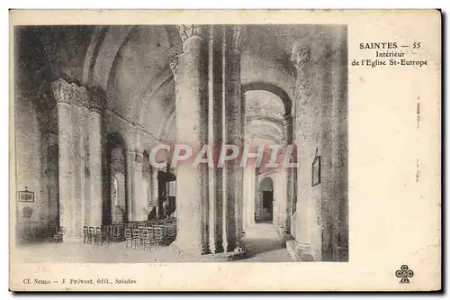 Cartes postales Saintes Interieur de L'Eglise St Eutrope