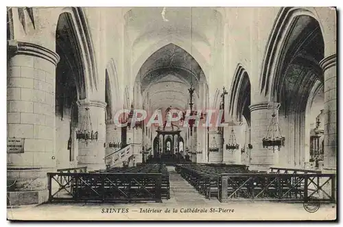 Cartes postales Saintes Interieur de la Cathedrale St Pierre