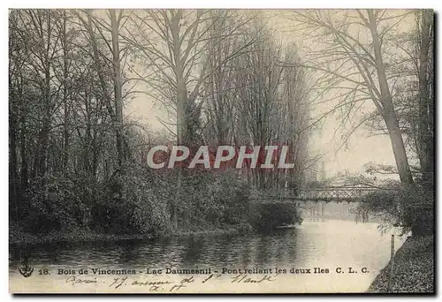 Ansichtskarte AK Bois de Vincennes Lac Daumesnil Pont reliant les deux iles