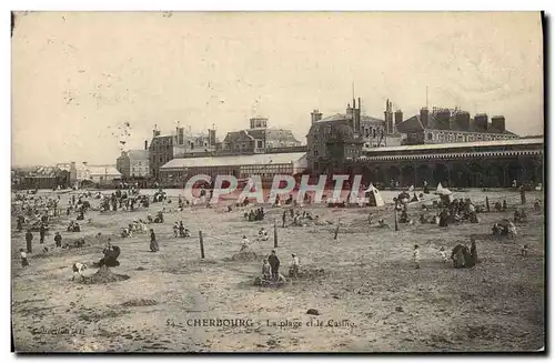 Cartes postales Cherbourg La Plage et le Casino