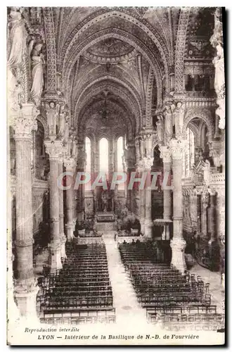 Cartes postales Lyon Interieur de la Basilique de Notre Dame de Fourviere