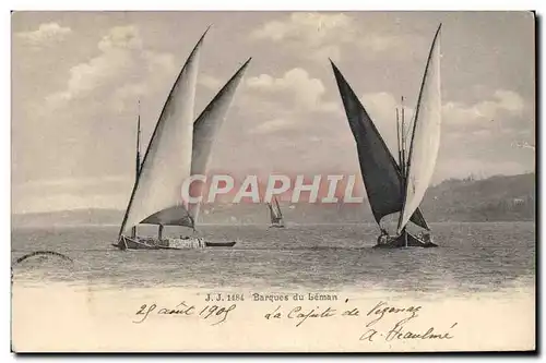 Cartes postales Barques du Leman Bateaux