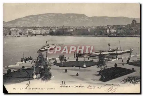 Ansichtskarte AK Geneve Le Port Bateaux