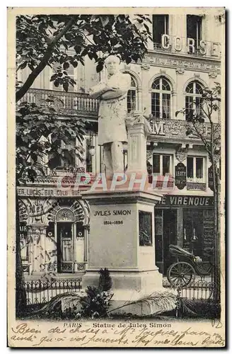 Cartes postales Paris Statue De Jules Simon