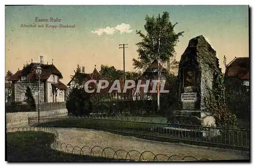 Cartes postales Essen Ruhr Altenhof Mit Krupp Denkmal