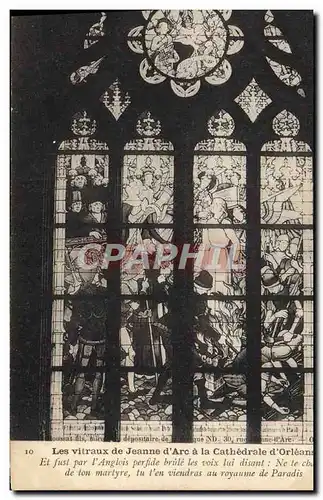 Cartes postales Les Vitraux De Jeanne D&#39Arc A La Cathedrale D&#39Orleans