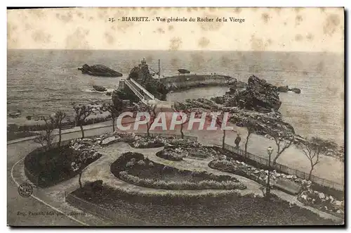 Cartes postales Biarritz Vue Generale Du Rocher De La Vierge