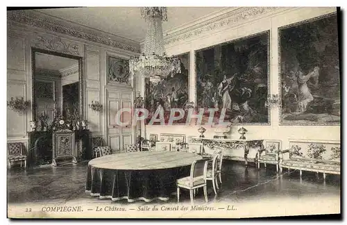 Cartes postales Compiegne Le Chateau Salle Du Conseal Des Ministres