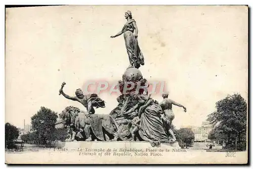 Ansichtskarte AK Paris Le Triomphe De La Republique Place de la Nation