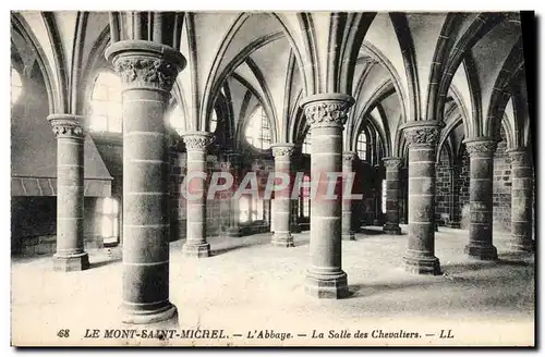 Cartes postales Le Mont Saint Michel L&#39Abbaye La salle des chevaliers