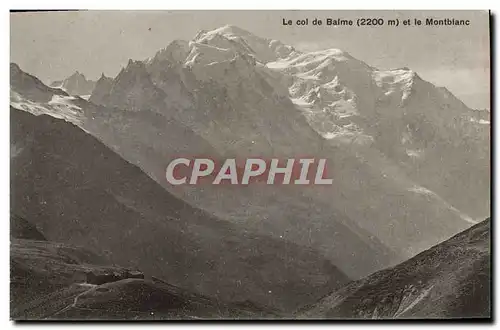 Cartes postales Le Col De Balme Et Le Montblanc