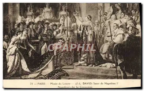 Cartes postales Paris Musee Du Louvre David Sacre de Napoleon 1er