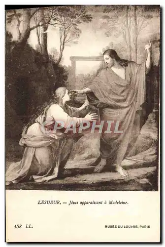 Cartes postales Lesueur Jesus Apparaissant A Madeleine Paris Musee du Louvre