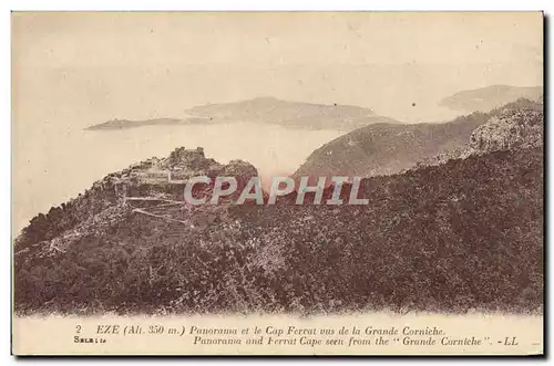 Ansichtskarte AK Eze Panorama Et Le Cap Ferrat vus de la Grande Corniche