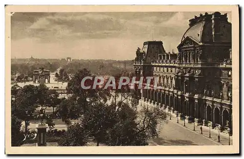 Ansichtskarte AK Paris En Flanant Perspective Sur Les Tuileries Detail du Louvre