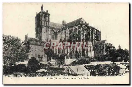 Ansichtskarte AK Le Mans Abside De La Cathedrale Marche