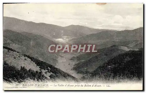 Cartes postales Ballon D'Alsace La Vallee D'Alsace prise du ballon d'Alsace