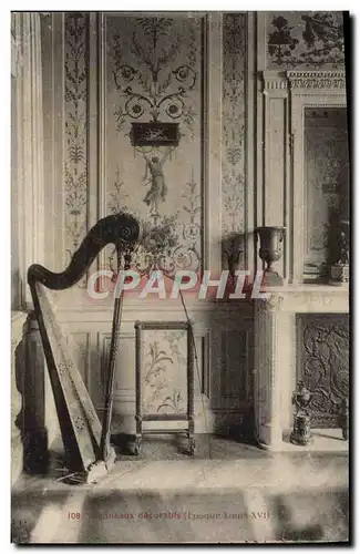 Cartes postales Panneaux Decoratifs Epoque Louis XVI Harpe