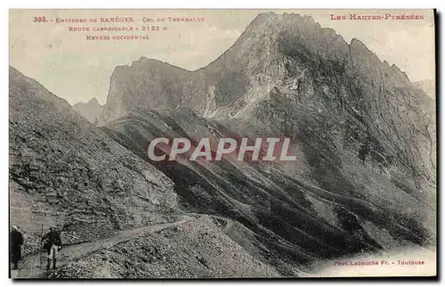 Cartes postales Environs De Bareges Col Du Touamalet Route Carrosable Revers occidental