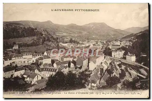 Cartes postales La Bourboule Vue Generale La Banne D&#39Ordenche et le Puy Gros