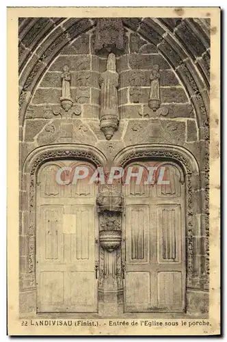 Cartes postales Landivisau Entree De I'Eglise Sous le porche
