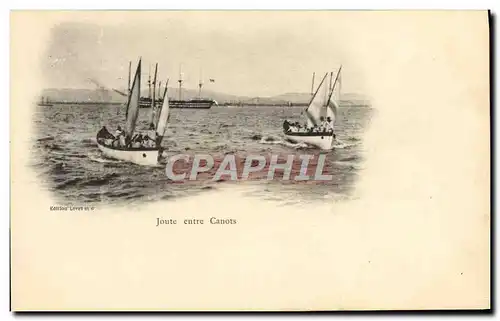 Cartes postales Bateau Joute entre canots