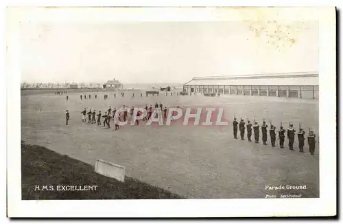 Ansichtskarte AK Bateau HMS Excellent Parade ground